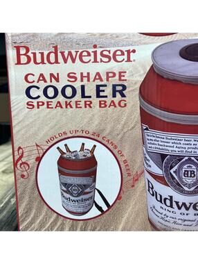 Budweiser Soft Sided Can Shape Speaker (Cooler) Bluetooth Built in Speaker Red